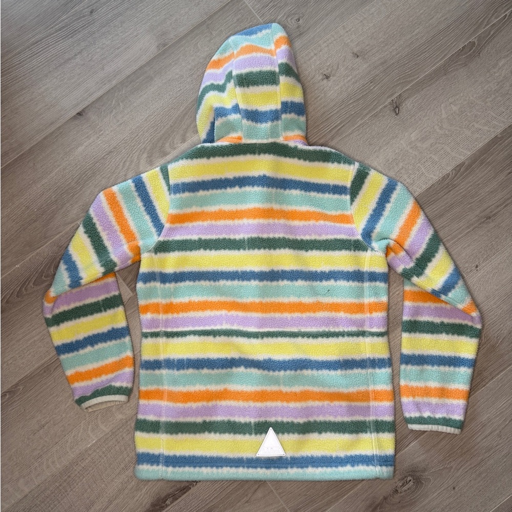 LL Bean Kids Multicolor Pastel Stripe Fleece M - Picture 2 of 6